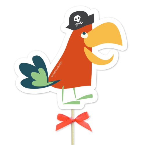 topper-dekoracja-ozdoba-na-tort-do-tortu-piraci-papuga-kapitan-Wiewiorka-i-Spolka-pirates-captain-parrot-cake-topper-Squirrel-Company