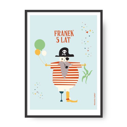 grafika-plakat-do-pokoju-prezent-na-urodziny-pirackie-pirat-piraci-Wiewiorka-i-Spolka-pirates-pirate-personalised-birthday-poster-Squirrel-Company