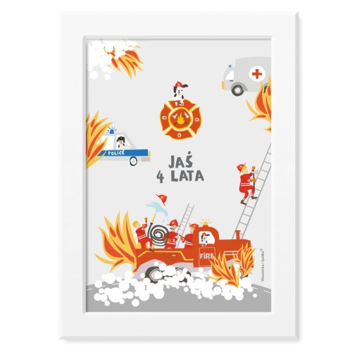 obrazek-plakat-do-pokoju-prezent-na-urodziny-chlopca-strazacy-strazackie-strazak-Wiewiorka-i-Spolka-fireman-personalised-birthday-poster-Squirrel-Company