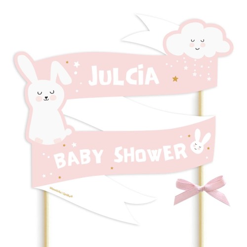topper-dekoracja-ozdoba-na-tort-do-tortu-baby-shower-dziewczynka-rozowy-kroliczek-Wiewiorka-i-Spolka-pink-bunny-personalized-baby-shower-girl-cake-topper-Squirrel-Company