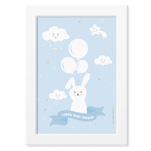 obrazek-plakat-do-pokoju-prezent-na-baby-shower-chlopca-blekitny-kroliczek-Wiewiorka-i-Spolka-blue-bunny-personalized-baby-shower-boy-poster-Squirrel-Company