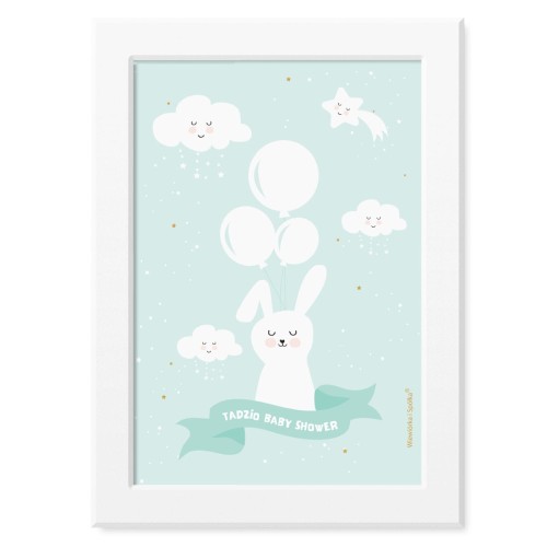 obrazek-plakat-do-pokoju-prezent-na-baby-shower-mietowy-kroliczek-Wiewiorka-i-Spolka-minty-bunny-personalized-baby-shower-poster-Squirrel-Company