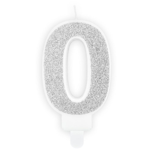 swieczka-na-dziesiate-dwudzieste-trzydzieste-urodziny-zero-zera-cyferka-srebrna-Wiewiorka-i-Spolka-silver-zero-number-candle-Squirrel-Company