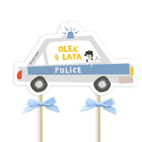 topper-dekoracja-ozdoba-na-tort-do-tortu-urodziny-chlopca-auta-samochody-radiowoz-Wiewiorka-i-Spolka-police-car-vehicles-personalized-cake-topper-Squirrel-Company
