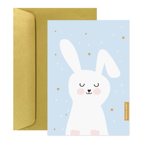 kartka-na-baby-shower-blekitny-kroliczek-Wiewiorka-i-Spolka-blue-bunny-baby-shower-boy-wishes-card-Squirrel-Company