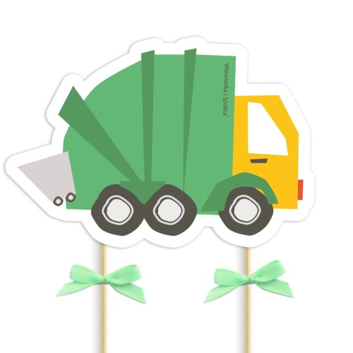 topper-dekoracja-ozdoba-na-tort-do-tortu-urodziny-chlopca-auta-smieciarka-Wiewiorka-i-Spolka-garbage-cake-topper-Squirrel-Company