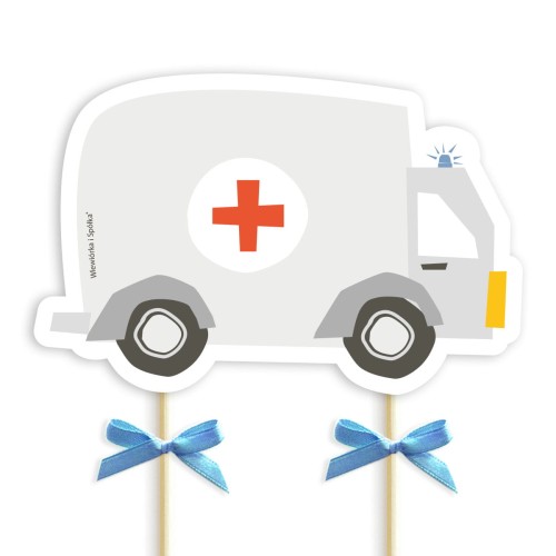 topper-dekoracja-ozdoba-na-tort-do-tortu-urodziny-chlopca-auta-karetka-Wiewiorka-i-Spolka-ambulance-cars-cake-topper-Squirrel-Company