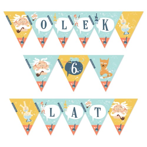 girlanda-dekoracje-ozdoby-wiszace-baner-napis-na-sznurku-urodziny-maly-odkrywca-laboratorium-Wiewiorka-i-Spolka-laboratory-little-chemist-explorer-personalised-paper-garland-banner-Squirrel-Company