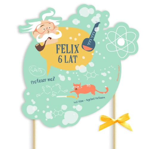 topper-dekoracja-ozdoba-na-tort-do-tortu-urodziny-maly-chemik-odkrywca-laboratorium-Wiewiorka-i-Spolka-laboratory-little-chemist-explorer-personalised-cake-topper-Squirrel-Company