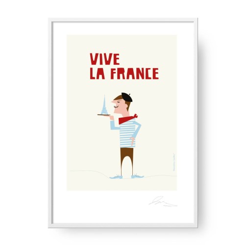 grafika-plakat-do-pokoju-prezent-na-urodziny-vive-la-france-Wiewiorka-i-Spolka-vive-la-france-poster-Squirrel-Company
