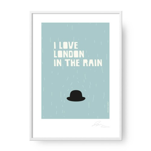 grafika-plakat-do-pokoju-prezent-na-urodziny-i-love-london-in-the-rain-Wiewiorka-i-Spolka-London-poster-Squirrel-Company