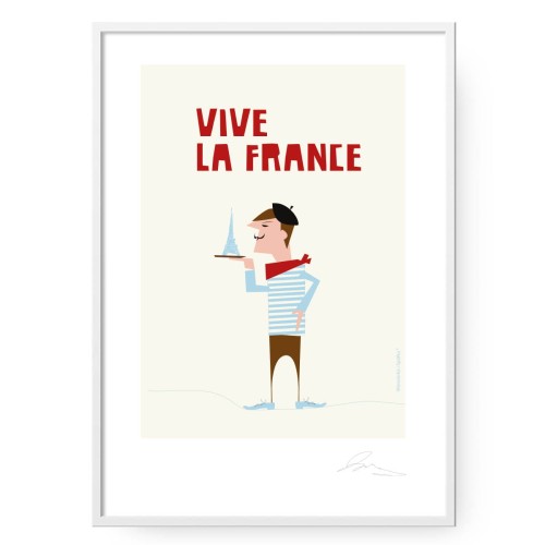 grafika-plakat-do-pokoju-prezent-na-urodziny-vive-la-france-Wiewiorka-i-Spolka-vive-la-france-poster-Squirrel-Company