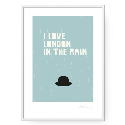grafika-plakat-do-pokoju-prezent-na-urodziny-i-love-london-in-the-rain-Wiewiorka-i-Spolka-London-poster-Squirrel-Company
