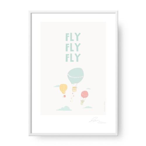 grafika-plakat-dla-dzieci-do-pokoju-dziecka-balon-fly-fly-fly-Wiewiorka-i-Spolka-kids-room-poster-Squirrel-Company