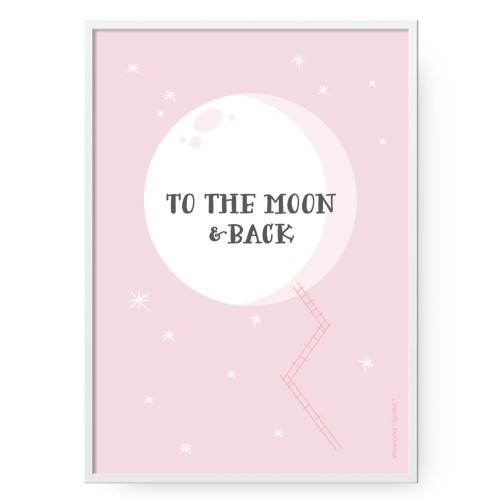 grafika-rozowy-plakat-do-pokoju-typograficzny-z-sentencja-napisem-to-the-moon-and-back-ksiezyc-Wiewiorka-i-Spolka-pink-moon-poster-Squirrel-Company