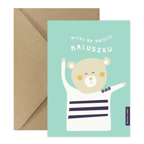 kartka-z-gratulacjami-z-okazji-narodzin-dziecka-chlopiec-Wiewiorka-i-Spolka-baby-lovely-boy-wishes-card-Squirrel-Company