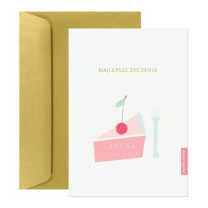 Kartka składana i koperta Sweet Birthday Piece