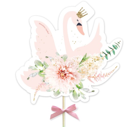 topper-dekoracja-ozdoba-na-tort-do-tortu-urodzinowy-baletnica-rozowy-labedz-Wiewiorka-i-Spolka-ballerina-dancer-pink-swan-cake-topper-Squirrel-Company