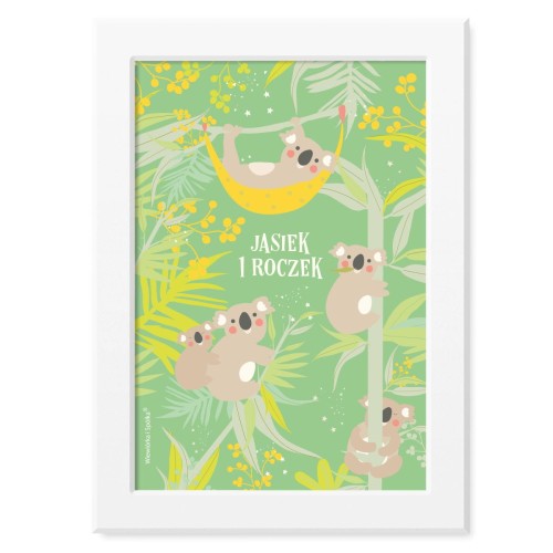 obrazek-plakat-do-pokoju-prezent-na-urodziny-mis-koala-Wiewiorka-i-Spolka-koala-bear-personalised-birthday-poster-Squirrel-Company