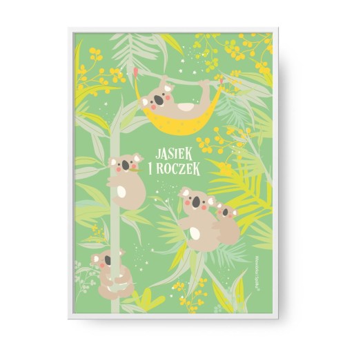 grafika-plakat-do-pokoju-prezent-na-urodziny-z-misiem-mis-koala-Wiewiorka-i-Spolka-koala-bear-personalised-birthday-poster-Squirrel-Company
