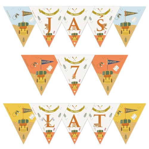 girlanda-dekoracje-ozdoby-wiszace-baner-napis-na-sznurku-urodziny-lets-explore-szkola-przetrwania-Wiewiorka-i-Spolka-survival-camping-scouting-personalised-paper-garland-banner-Squirrel-Company