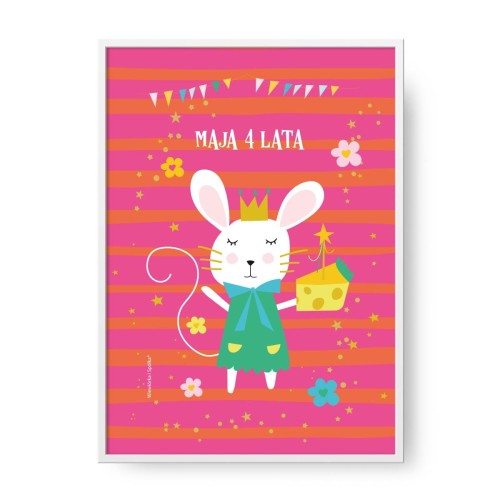 grafika-plakat-do-pokoju-prezent-na-urodziny-dziewczynki-myszka-Wiewiorka-i-Spolka-minnie-mouse-personalised-birthday-poster-Squirrel-Company