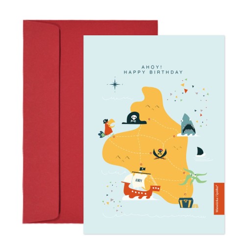 kartka-na-urodziny-pirat-piraci-wyspa-skarbow-Wiewiorka-i-Spolka-treasure-island-pirates-birthday-wishes-card-Squirrel-Company