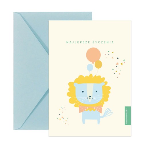 kartka-na-urodziny-animals-lew-Wiewiorka-i-Spolka-lion-birthday-wishes-card-Squirrel-Company