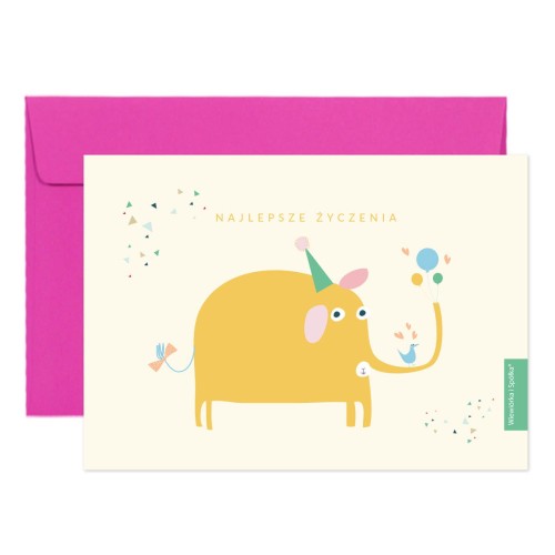 kartka-na-urodziny-animals-slon-Wiewiorka-i-Spolka-elephant-birthday-wishes-card-Squirrel-Company