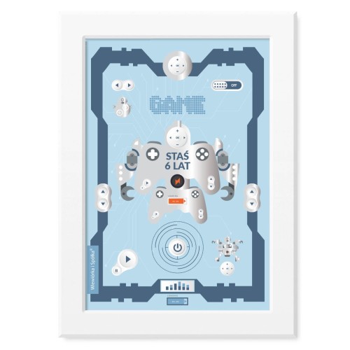 obrazek-plakat-do-pokoju-prezent-Robot-Wiewiorka-i-Spolka-robot-personalised-birthday-poster-Squirrel-Company